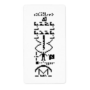Etiqueta Arecibo Binary Message 1974