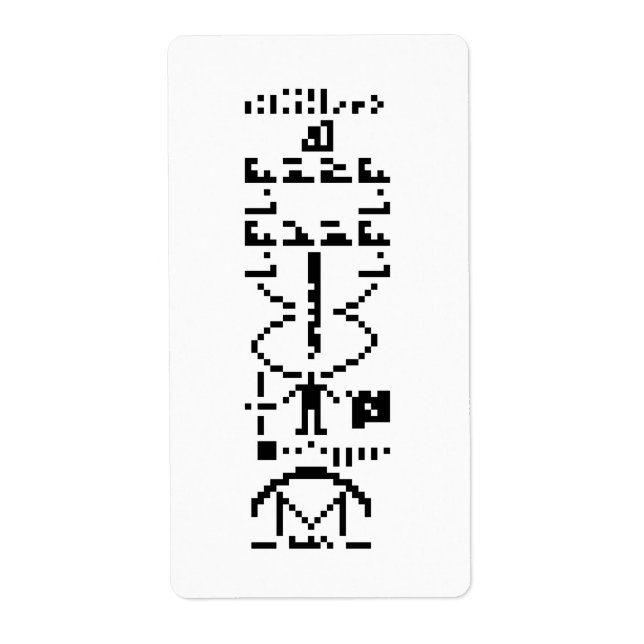 Etiqueta Arecibo Binary Message 1974 (Frente)