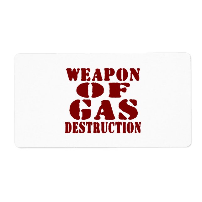 Etiqueta Arma De Destrucción De Gas (Frente)