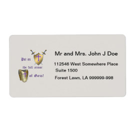 Etiqueta Armadura de Dios