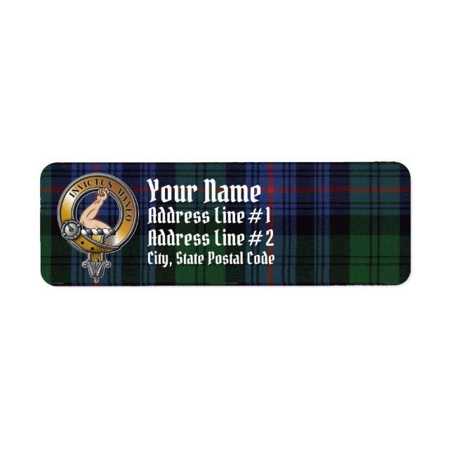 Etiqueta Armstrong Tartan & Badge (Frente)