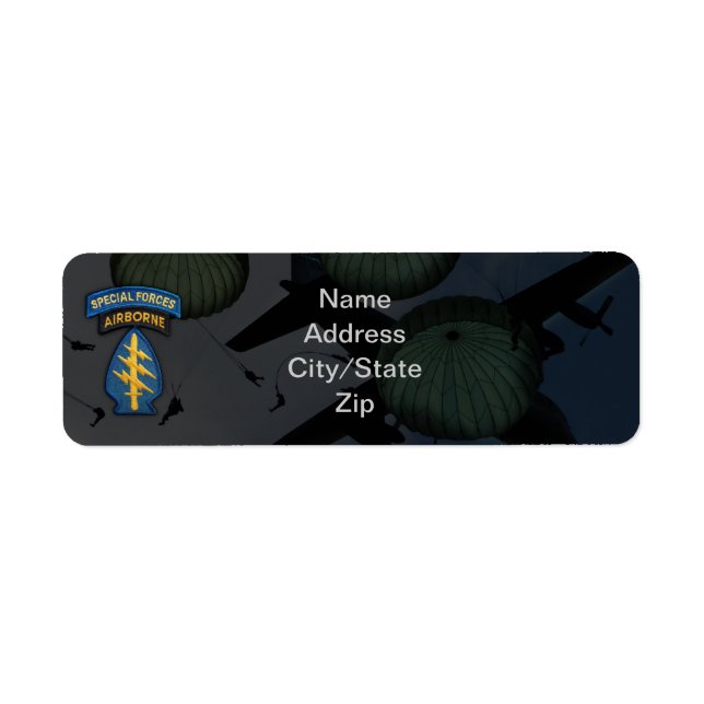 Etiqueta Army Special Forces Green Berets (Frente)
