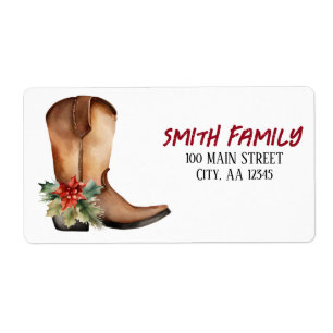 Etiqueta Arranque de Navidades de acuarela