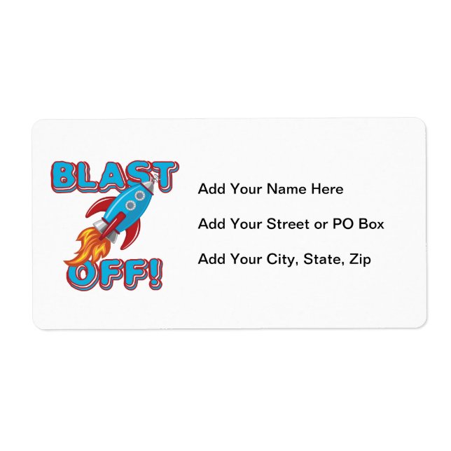 Etiqueta Arruine apagado la nave de Rocket (Frente)