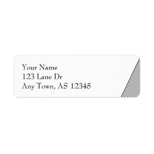 Etiqueta Art Deco Banda negra y blanca