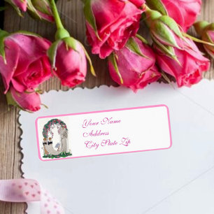Etiqueta Art deco bride