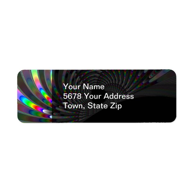 Etiqueta Art Deco Fractal (Frente)