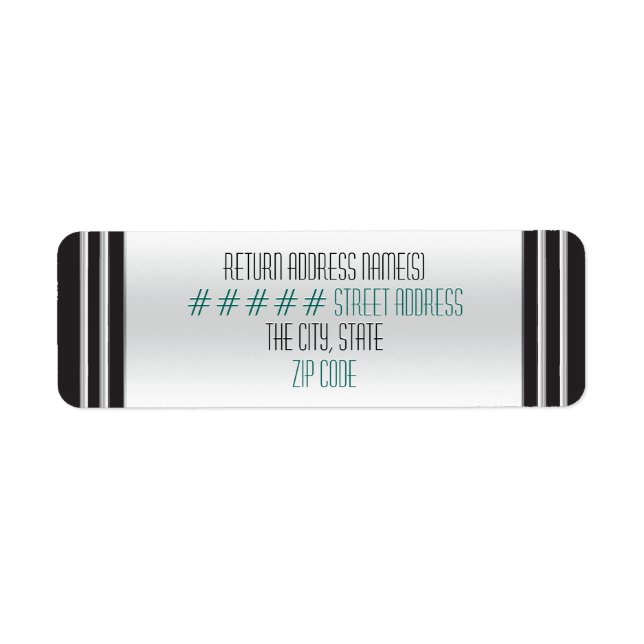 Etiqueta Art Deco Pussy Willow - Personalizado (Frente)