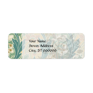 Etiqueta art nouveau primavera flor adorable arte floral