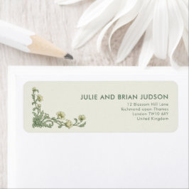 Etiqueta Art Nouveau Sage Botanical Floral return