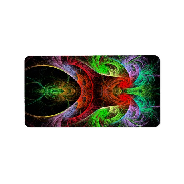 Etiqueta Arte abstracto carnaval (Frente)