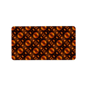 Etiqueta Arte abstracto elegante boho moderno dorado #507