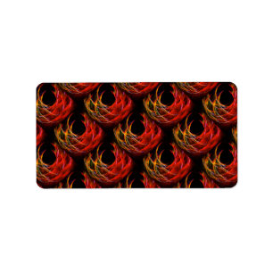 Etiqueta Arte abstracto moderno boho elegante patrón #503