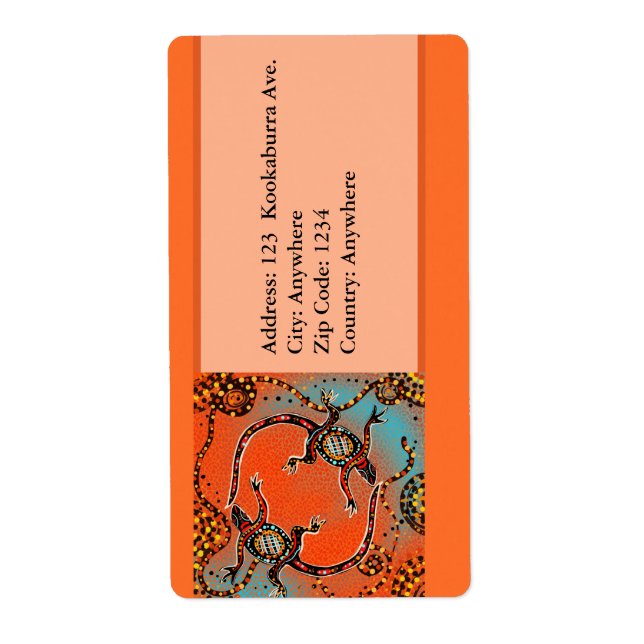 ETIQUETA ARTE AUSTRALIANO                          (Frente)