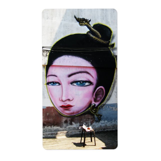 Etiqueta Arte callejero Lady Lao Graffiti (Frente)