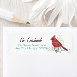 Etiqueta Arte cardinal rojo bonito