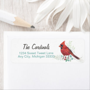 Etiqueta Arte cardinal rojo bonito