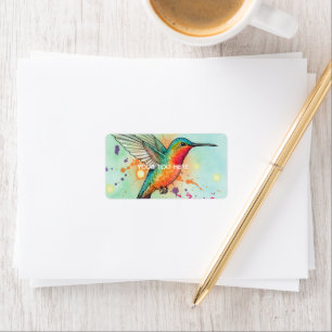 Etiqueta Arte de Colibrí