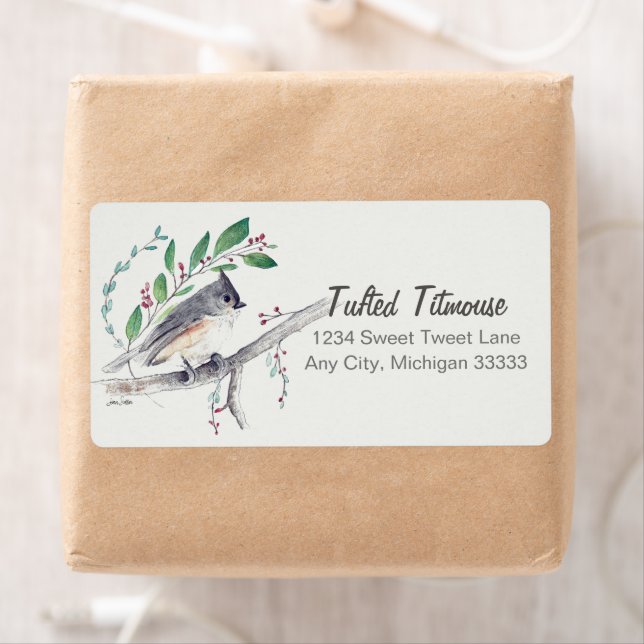 Etiqueta Arte de pájaro de Titmouse (In situ)