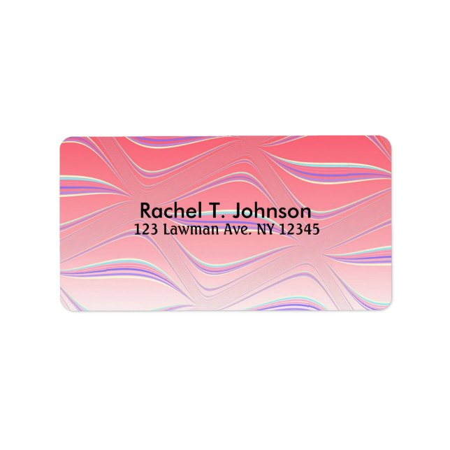 Etiqueta Arte fractal melon Wavy (Frente)