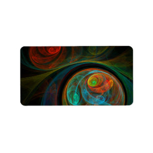 Etiqueta Arte resumido azul de renacimiento