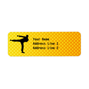Etiqueta Artes marciales de Naranja amarillo