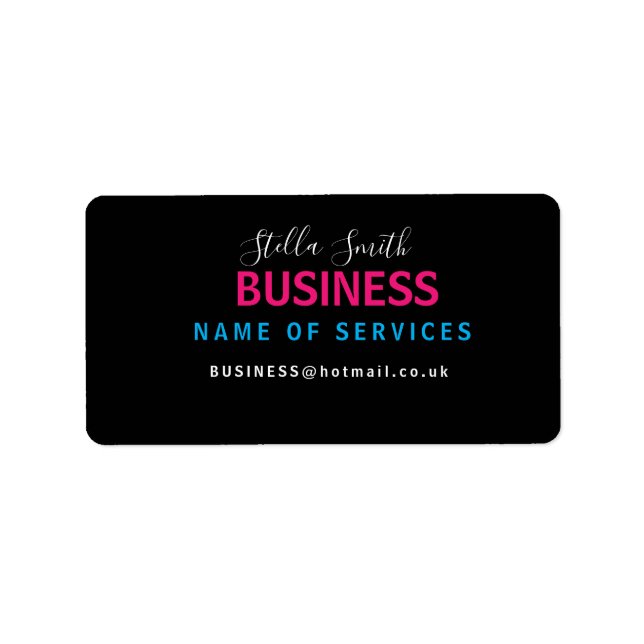 Etiqueta Artista de diseño de Business Services (Frente)