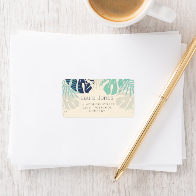 Etiqueta Artista de diseño visual de palmas tropicales Past (In situ)