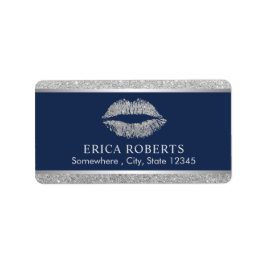 Etiqueta Artista de maquillaje Purpurina de plata levanta s