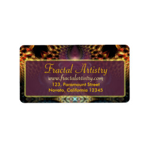 Etiqueta Artista fractal dorado