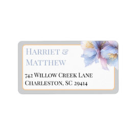 Etiqueta Artistic Pastel Botanical Florals Wedding