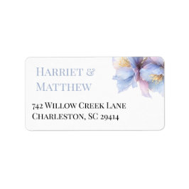 Etiqueta Artistic Pastel Botanical Florals Wedding