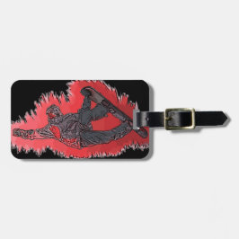 Etiqueta artística del equipaje del snowboarder