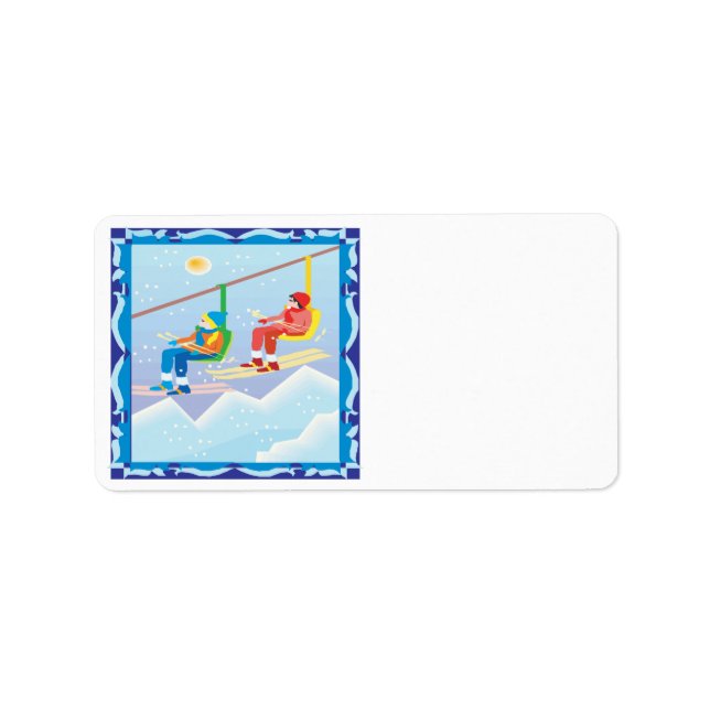 Etiqueta Ascensor de esquí (Frente)