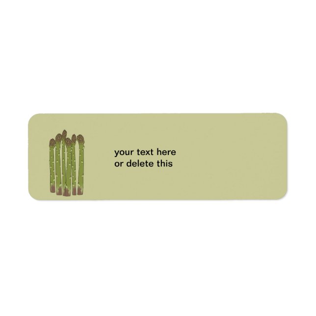 Etiqueta Asparagus Spears Vegetable Lover Veggies (Frente)