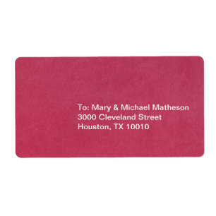 Etiqueta Aspecto de cuero rosa