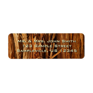 Etiqueta Aspecto de la corteza de madera con textura de ced