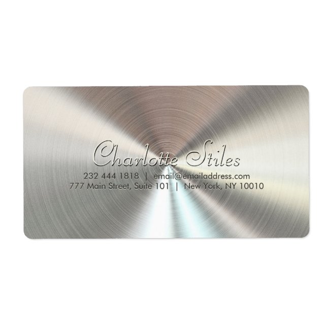 Etiqueta Aspecto metálico radial personalizado - Cromado (Frente)