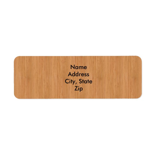 Etiqueta Aspecto natural del grano de madera de bambú (Frente)
