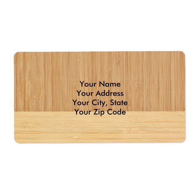 Etiqueta Aspecto natural del grano de madera de la frontera (Frente)