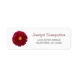 Etiqueta Aster rojo