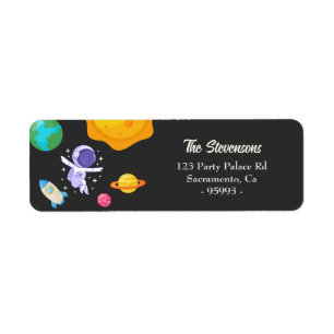 Etiqueta Astronauta Espacio Ultraterrestre Nacimiento Niño