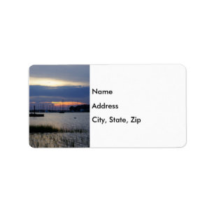 Etiqueta Atardecer En El Puerto De Folly