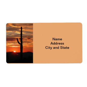 Etiqueta Atardecer paisajístico de Arizona