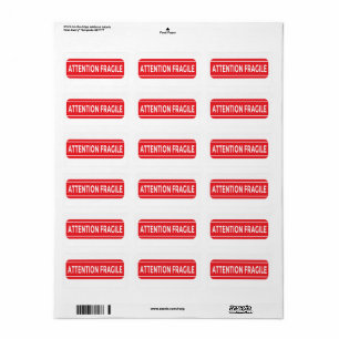 Etiqueta Atención Frágil
