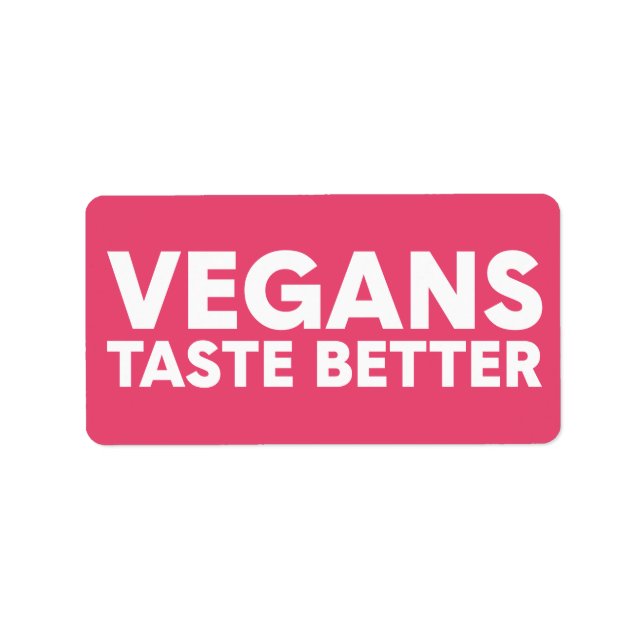 Etiqueta Atractivo Vegano (Frente)