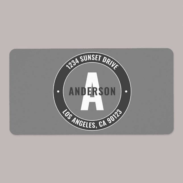 Etiqueta Audaz Dirección De Devolución Etc.| Gris (Subido por el creador)