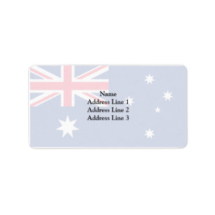 Etiqueta Australia (convertida), bandera de Australia