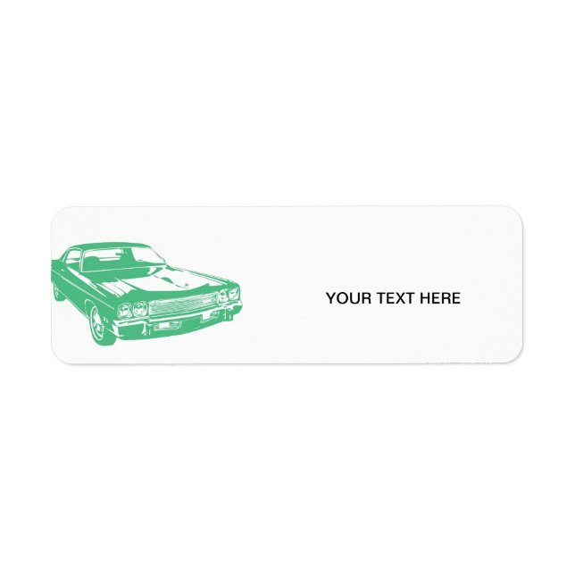 Etiqueta Auto verde (Frente)