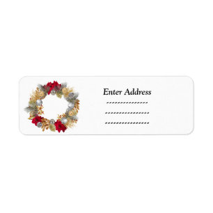etiqueta autoadhesiva de la dirección del navidad